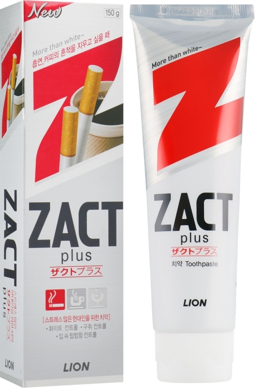 LION Отбеливающая зубная паста Zact, 150 г #1