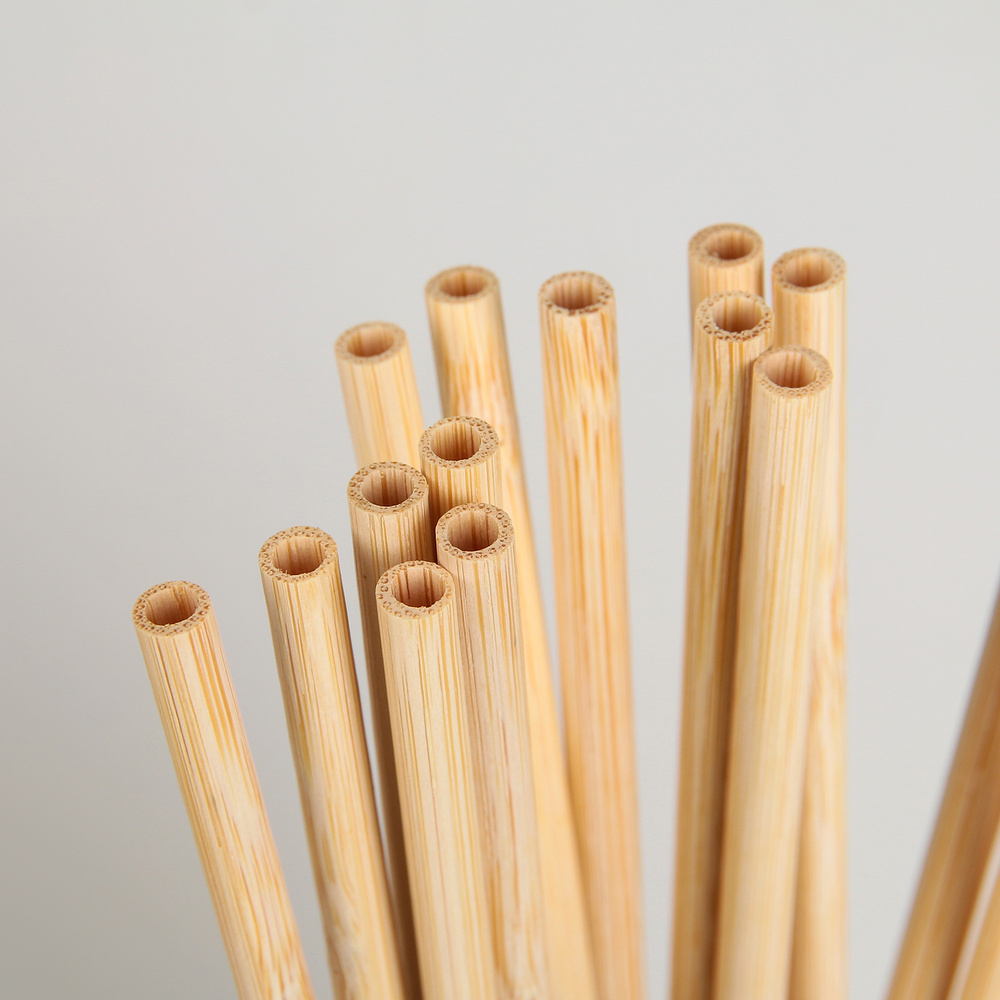 Набор бамбуковых трубочек для коктейлей "Панда", 20х0,3 см  #1