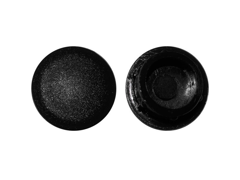 Пластиковая заглушка под отверстие диаметром 16 мм, черного цвета, с диаметром шляпки 19мм (30шт)  #1