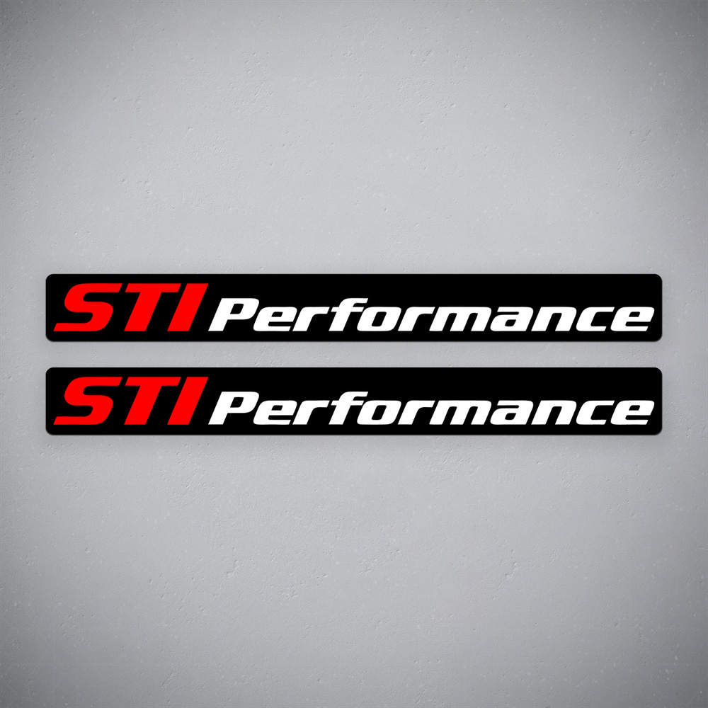 Наклейка на авто "STI Performance - Производительность" размер 24x2 см  #1