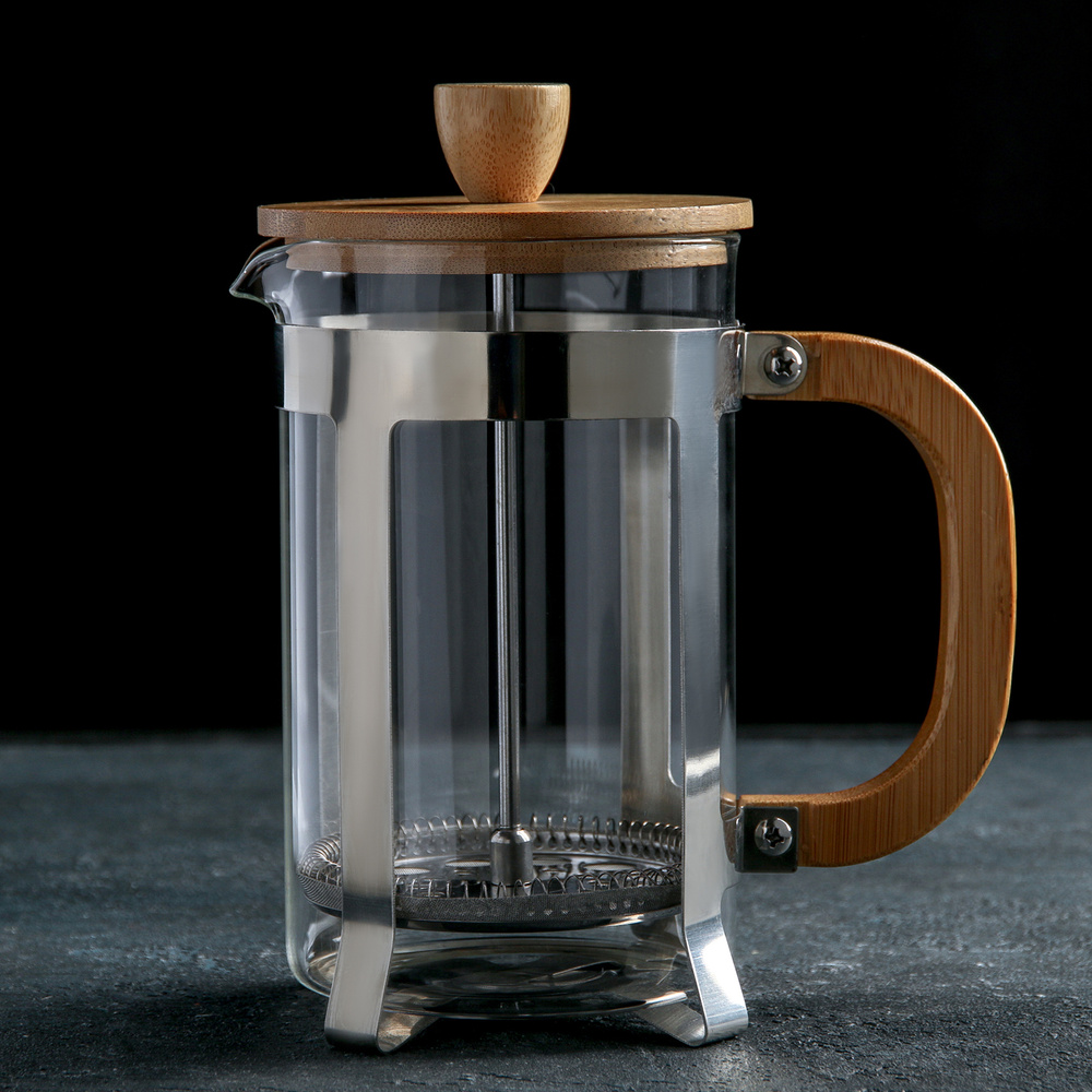 Френч-пресс для напитков, чайник заварочный, кофейник "Эко", стеклянная колба, объем 800 мл  #1
