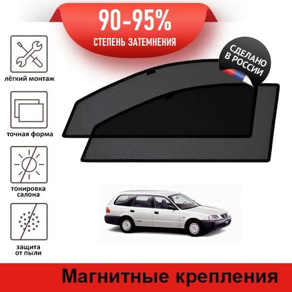 Каркасные шторки LATONIK PREMIUM на Honda Partner (1996-2006) универсал на передние двери на магнитах #1