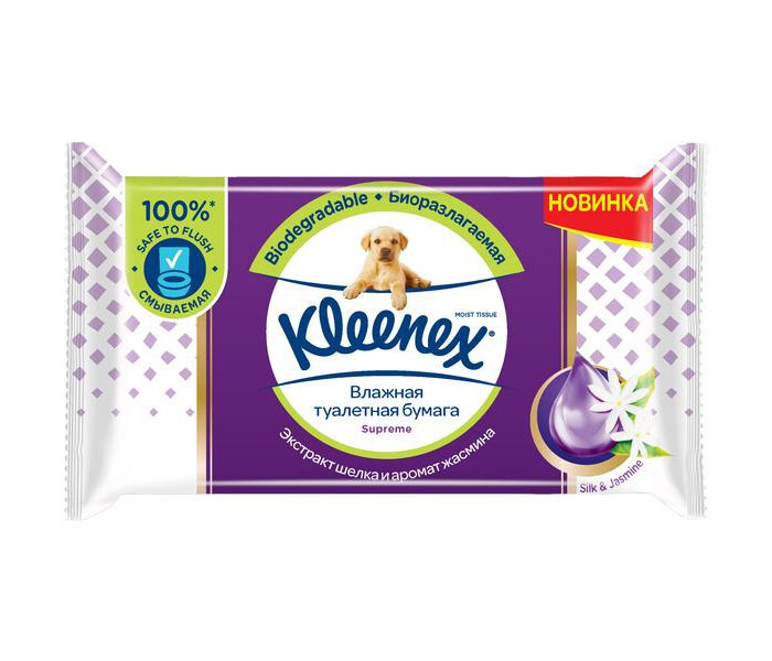 Kleenex, Влажная туалетная бумага Суприм, 38 шт #1