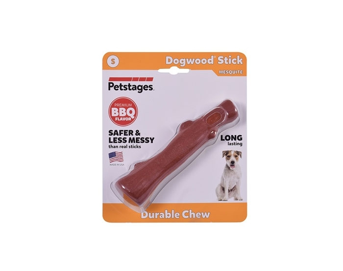 Petstages игрушка для собак Mesquite Dogwood с ароматом барбекю 16 см маленькая  #1