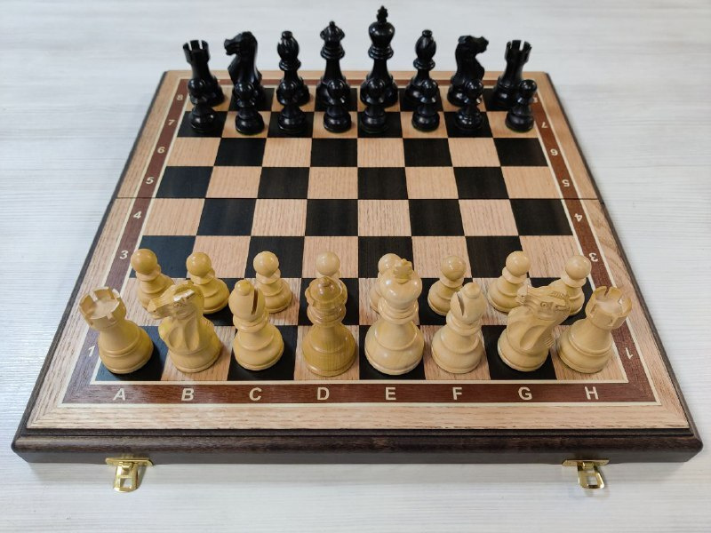 Шахматы турнирные из дерева дуб с утяжеленными фигурами из сашита Гамбит большие  #1