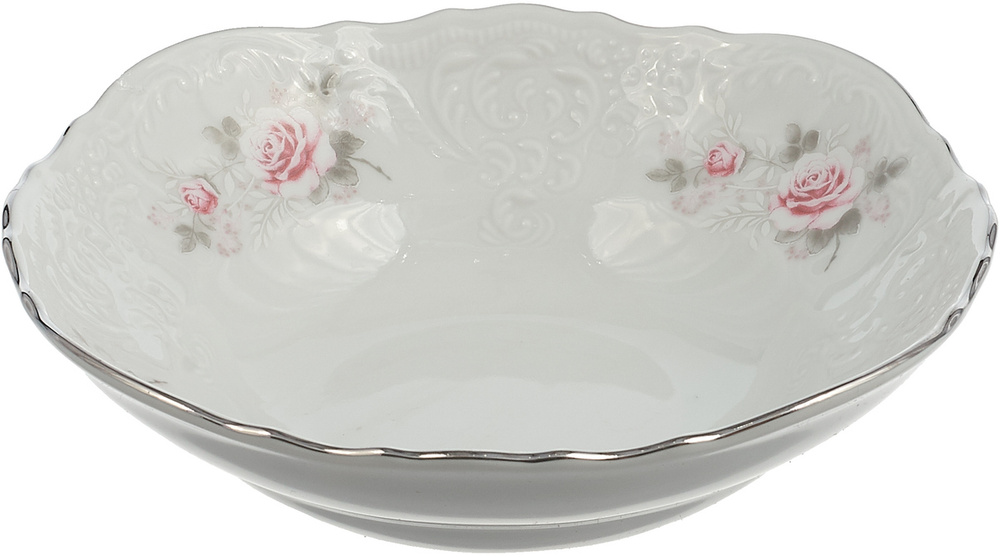 Салатник фарфоровый 16 см Bernadotte Бледные розы, салатница для сервировки стола, тарелка глубокая, #1