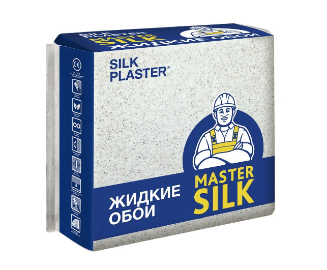 SILK PLASTER Жидкие обои, 4.2 кг, серо-голубой #1