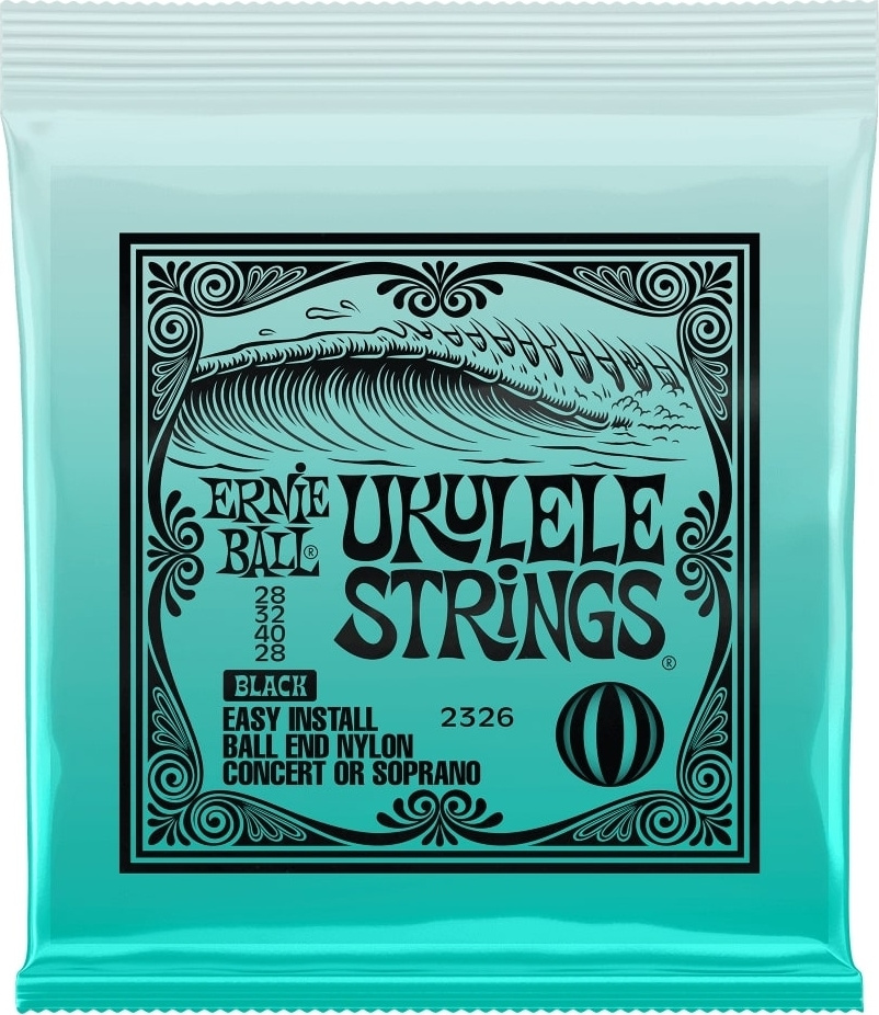 Ernie Ball 2326 струны для укулеле черный нейлон, ball end (.028, .032, .040, .028)  #1