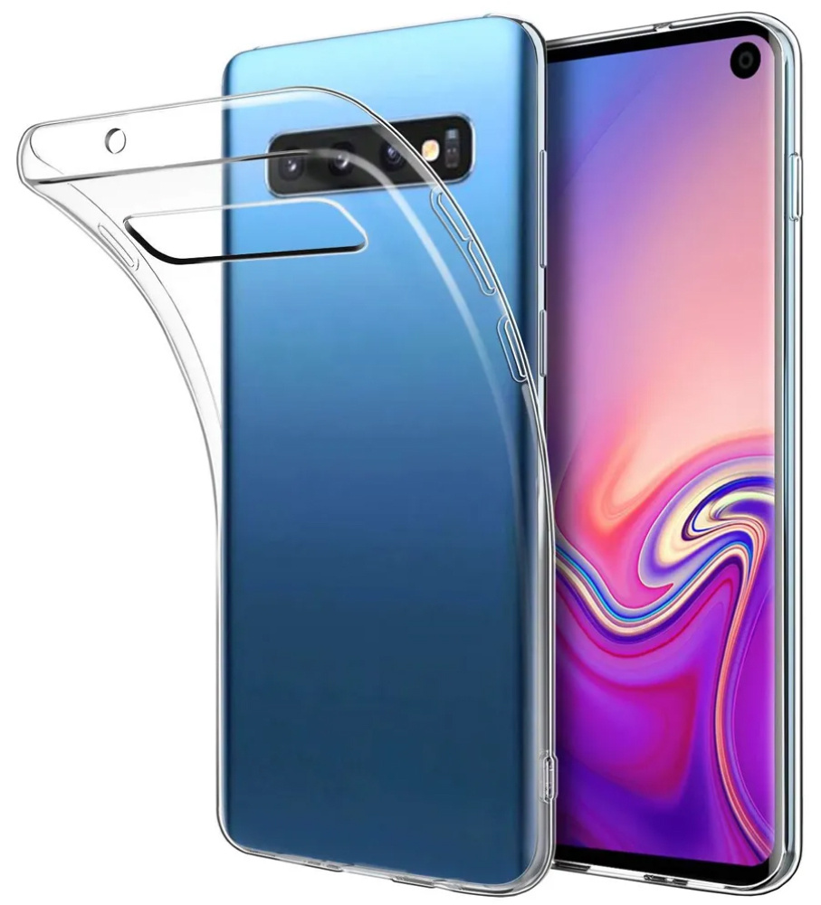 Тонкий силиконовый чехол для телефона Samsung Galaxy S10 / Силиконовая защитная накладка на Самсунг Галакси #1