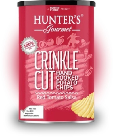 Картофельные чипсы натуральные, приготовленные вручную Hunter's Gourmet "Сальса Красный Помидор", 140г #1