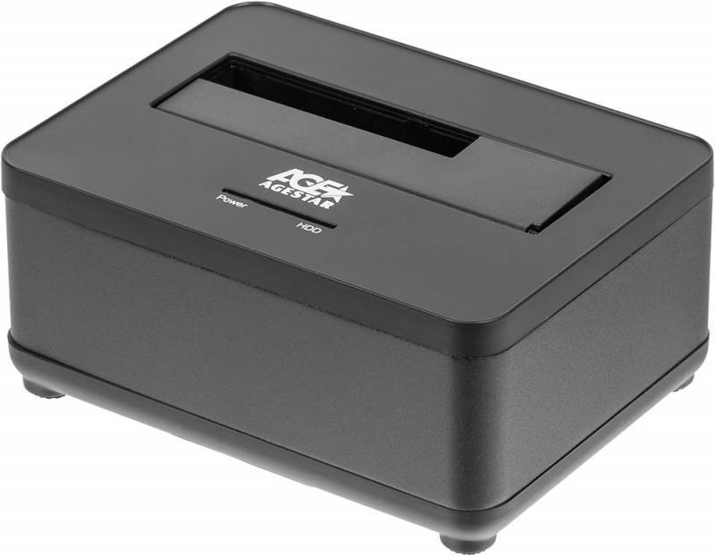 Док-станция для HDD AgeStar 3UBT7 интерфейсы SATA III / USB3.0 корпус пластик, алюминий цвет черный, #1