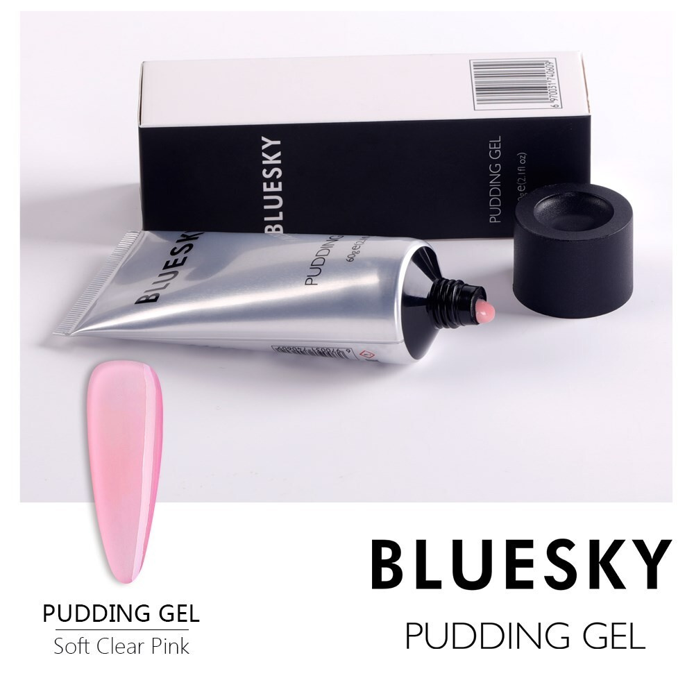 Bluesky, Pudding polygel - Полигель для наращивания ногтей, маникюра (камуфлирующий светло-розовый), #1