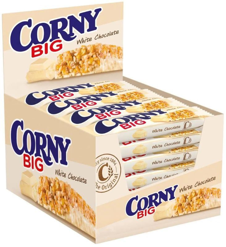 Злаковый батончик Corny Big с белым шоколадом 40г по 24шт #1