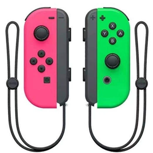 Бруталити Геймпад Геймпад для Switch Nintendo 2 контроллера Joy-Con (зелено - розовый), зеленый, темно-розовый #1