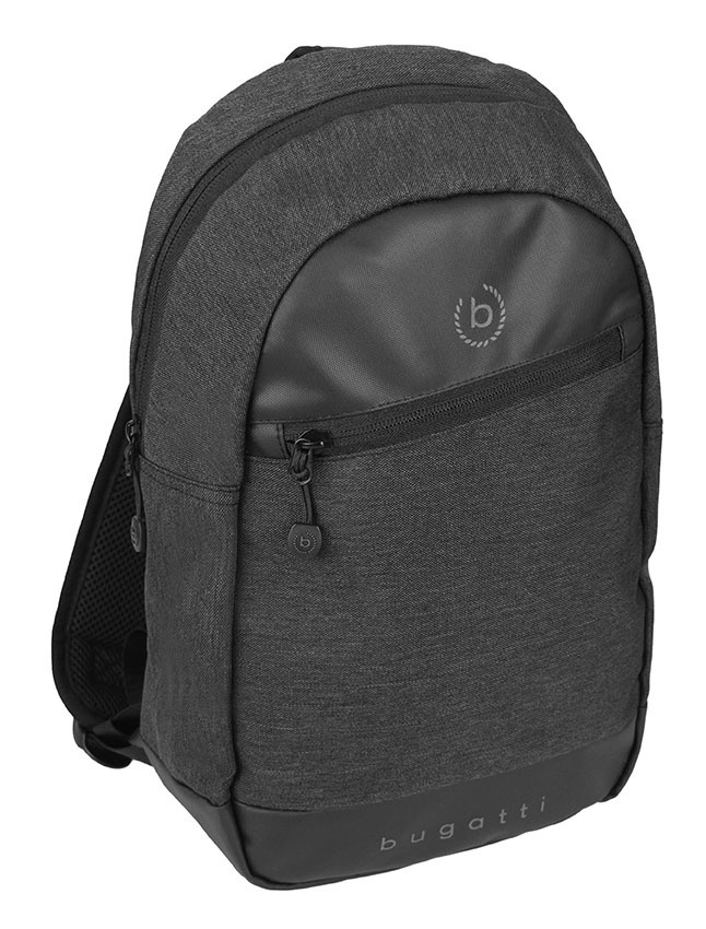 Рюкзак с одним плечевым ремнем BUGATTI Universum, графитовый, полиэстер меланж/тарпаулин, 23х9х35 см, #1