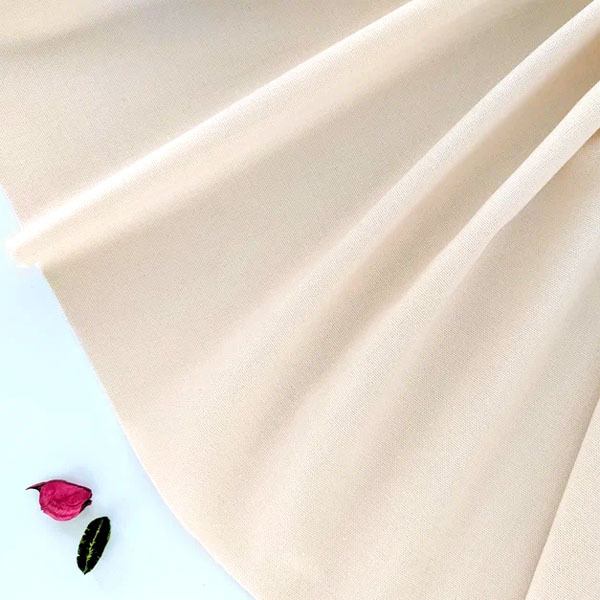 Ткань лен с вискозой 2 м, ткань для шитья платья, юбки, сарафана, рубашки, туники, плательный лен светло-бежевого #1