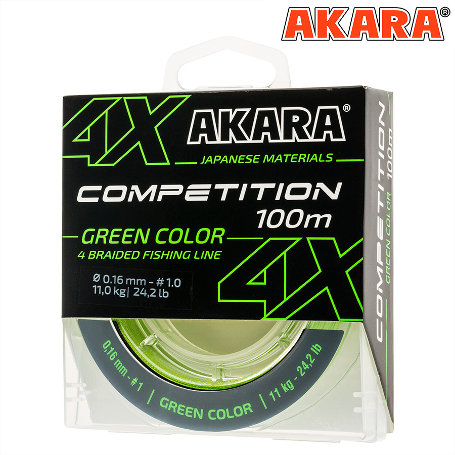 Шнур Akara Competition Green 100 м 0,16 #1