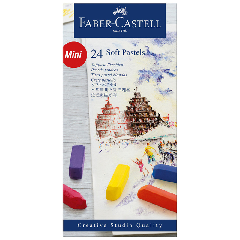 Пастель Faber-Castell "Soft pastels", 24 цвета, мини, картон. упаковка #1