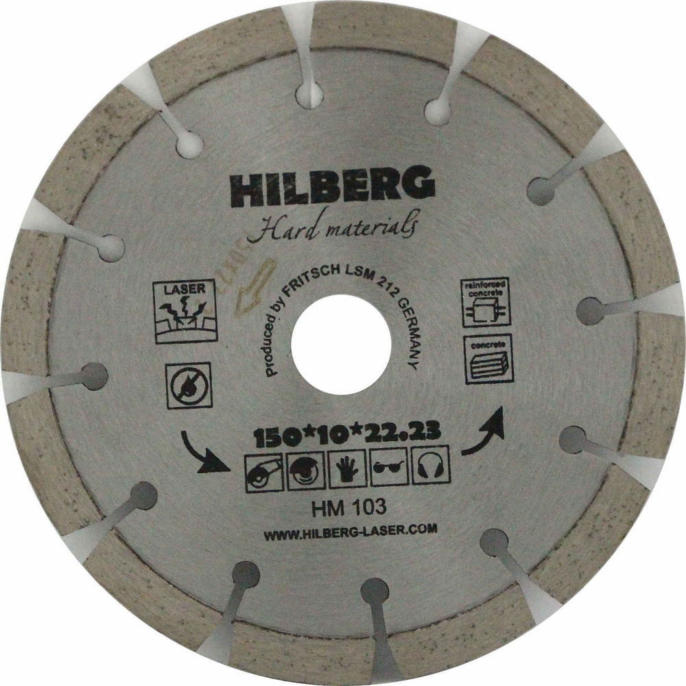 Диск алмазный отрезной 150*22,23 Hilberg Hard Materials Лазер HM103 #1