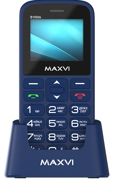 Мобильный телефон Maxvi B100ds, синий #1