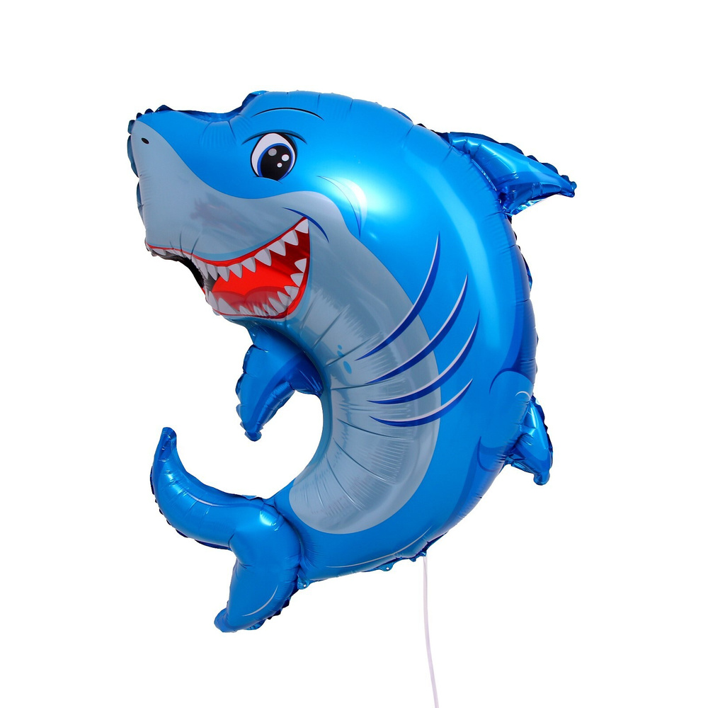 Воздушный шар Страна Карнавалия "Зубастая акула", 30 дюйм, фольга  #1
