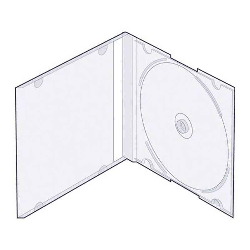 Бокс для CD-дисков VS Slim Box, 5 шт, прозрачный (CDB-sl-T5) #1