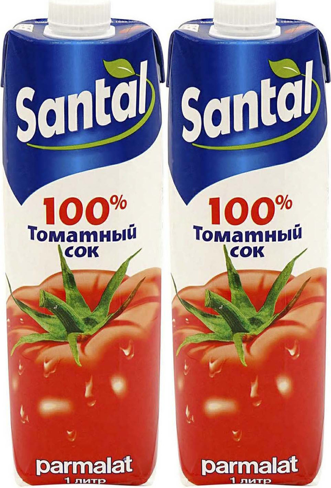 Сок Santal томатный 100% 1 л в упаковке, комплект: 2 упаковки #1