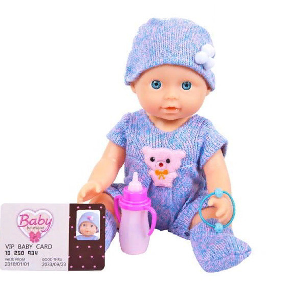 Кукла ABtoys Baby boutique Пупс 25 см, пьет и писает PT-01035/фиолетовая  #1