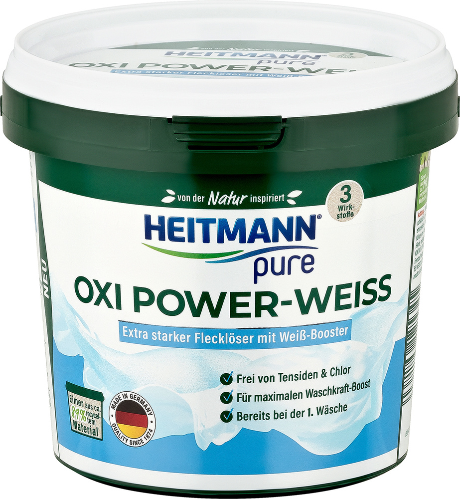 HEITMANN Oxi Power-Weiss Отбеливатель-пятновыводитель для белых тканей, 500 г  #1