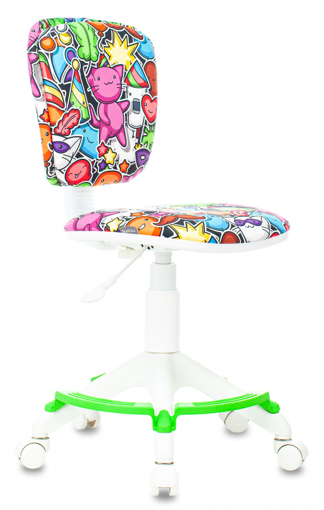 Кресло детское CH-W204/F мультиколор маскарад, ткань / Компьютерное кресло для ребенка, школьника, подростка #1