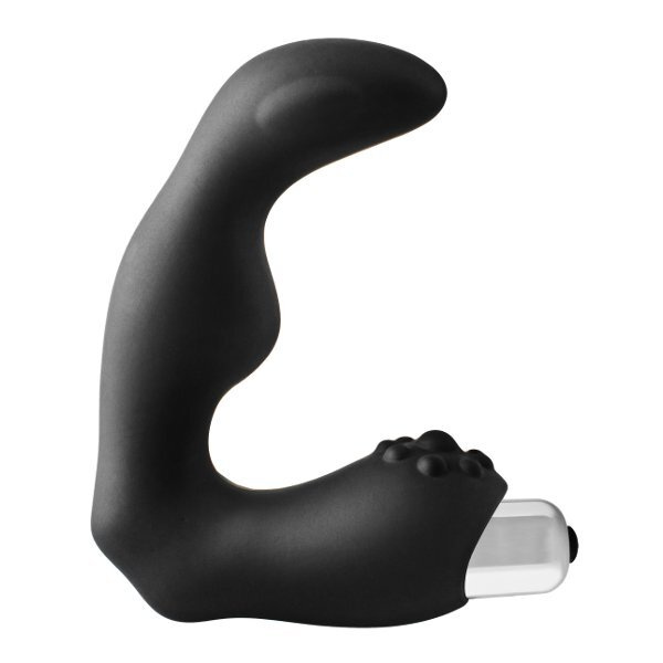 Черный вибромассажер простаты FantASStic Vibrating Prostate Massager - 11,3 см.  #1