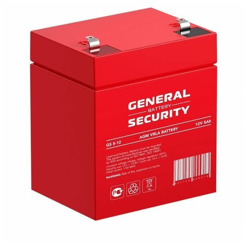 Аккумуляторная батарея General Security GS 5-12 ( 12В 5АЧ / 12V 5AH ) для детской машинки, ИБП, скутера, #1