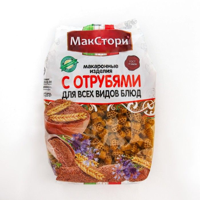 Макаронные изделия Макстори , с отрубями, 350 г #1