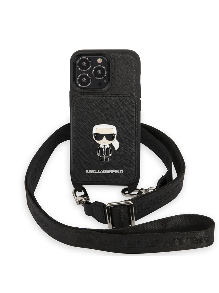 Чехол Karl Lagerfeld Crossbody Cardslot накладка на Apple iPhone 13 Pro / для Айфон 13 Про из экокожи #1