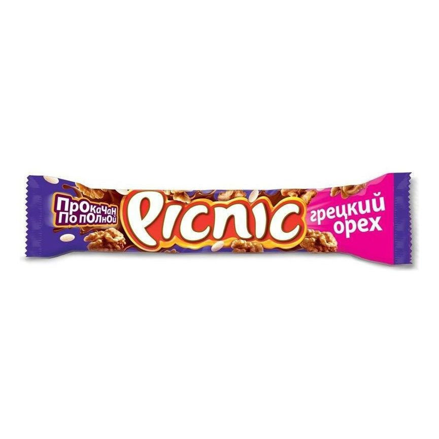 Батончик Picnic шоколадный с грецким орехом 52 г #1