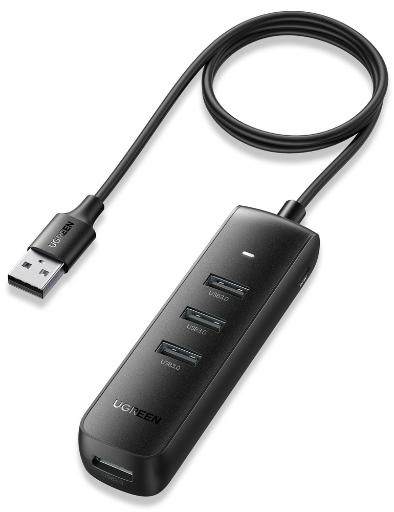 Хаб UGREEN CM416 (80657) USB 3.0 4-Port Hub. Длина 1 м. Цвет: черный #1