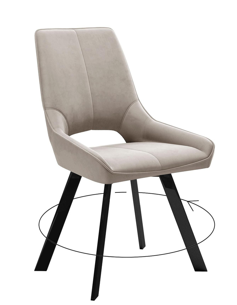 Высокий стул со спинкой мягкий мебель для квартиры DikLine 268 поворотный  #1
