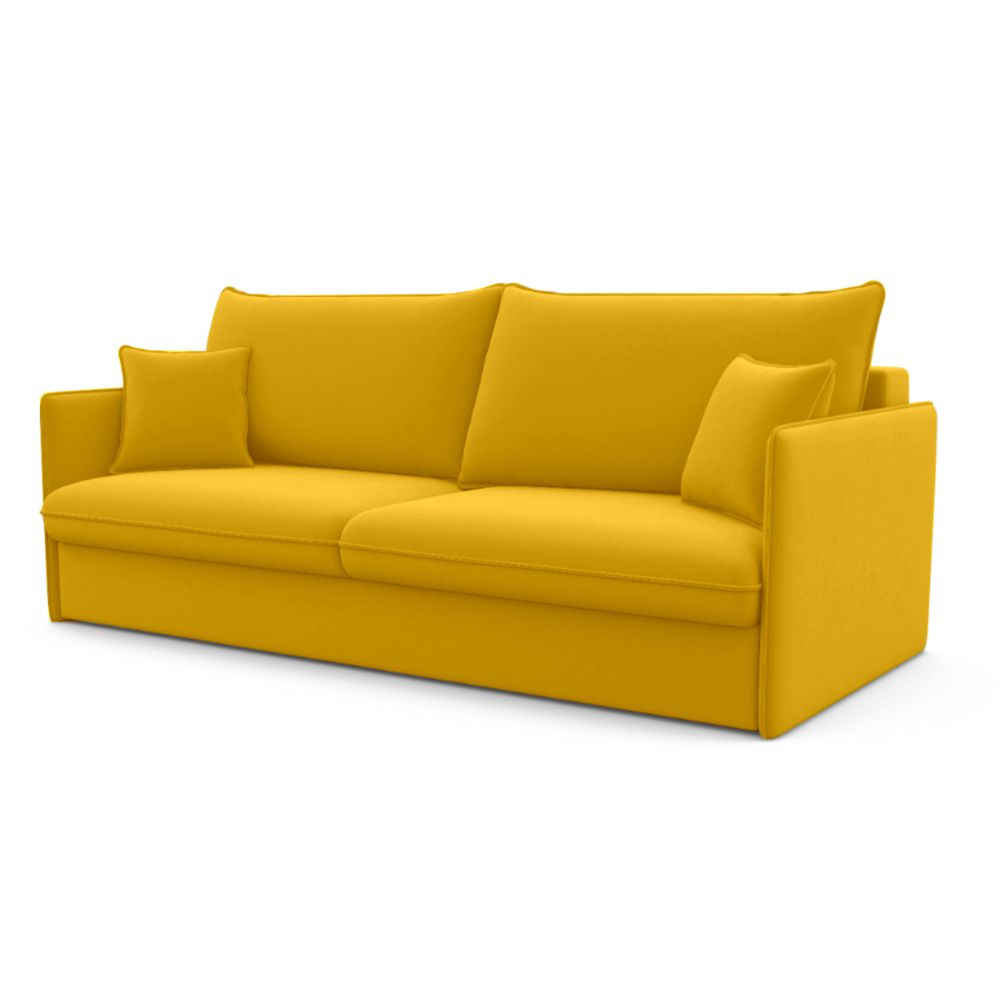 Диван-кровать Адель механизм Еврософа ФОКУС- мебельная фабрика 208х110х97 см желтый матовый  #1