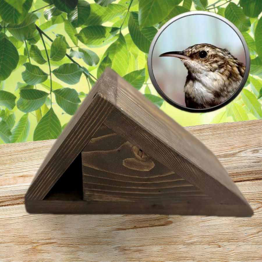 Деревянный скворечник-пищушник для птиц пищух "Пищухин дом" из дерева сосны, собранный, WS-002  #1