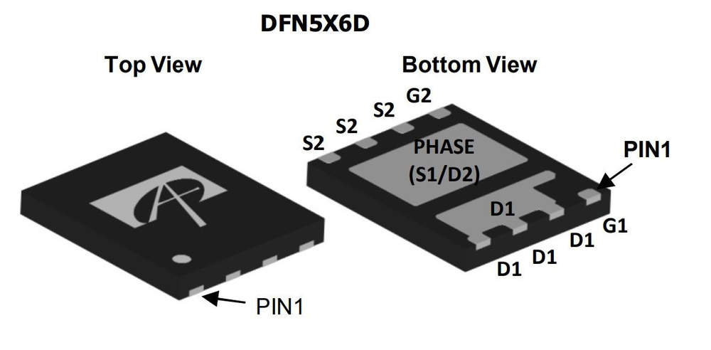 Запчасть мобильного устройства Микросхема AON6962 Dual N-Channel MOSFET ...