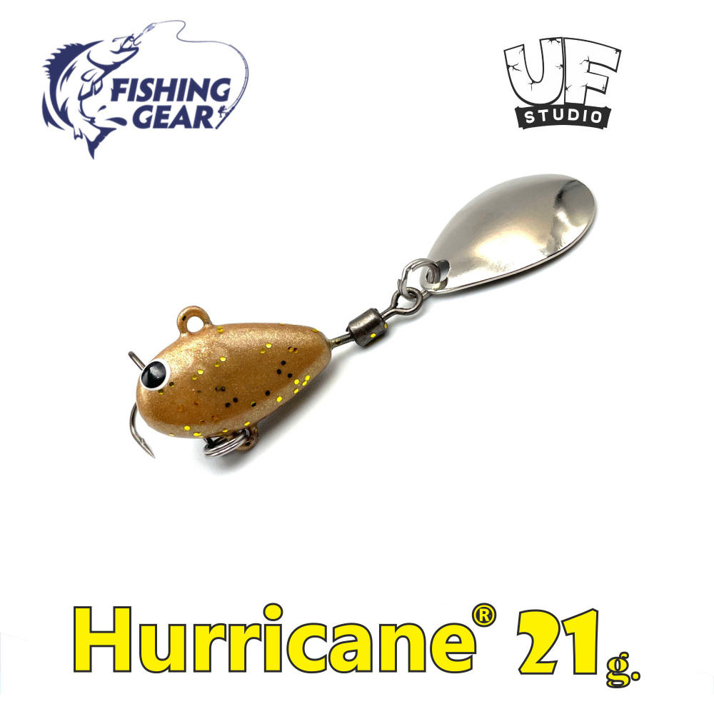 Тейл-спиннер HURRICANE UF STUDIO 21 гр. Gold Glitter #1