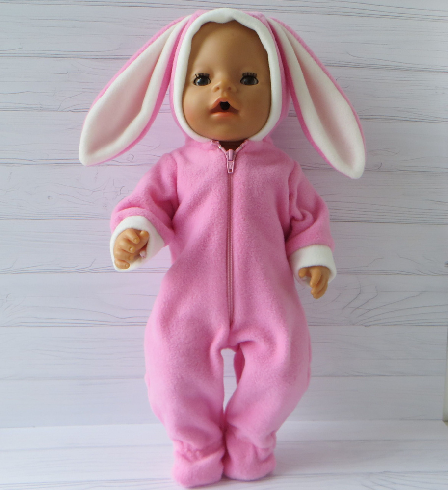 Одежда для кукол 40-43 см Беби Бон Baby Born комбинезон с заячьими ушками  #1