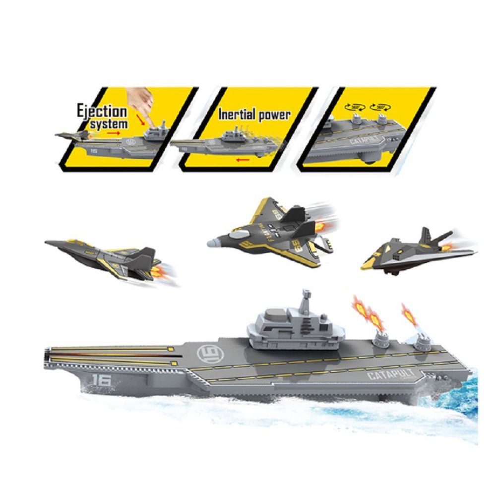 Игрушка Авианосец с самолетами в комплекте, размер 29х21х7см (200541641)  #1