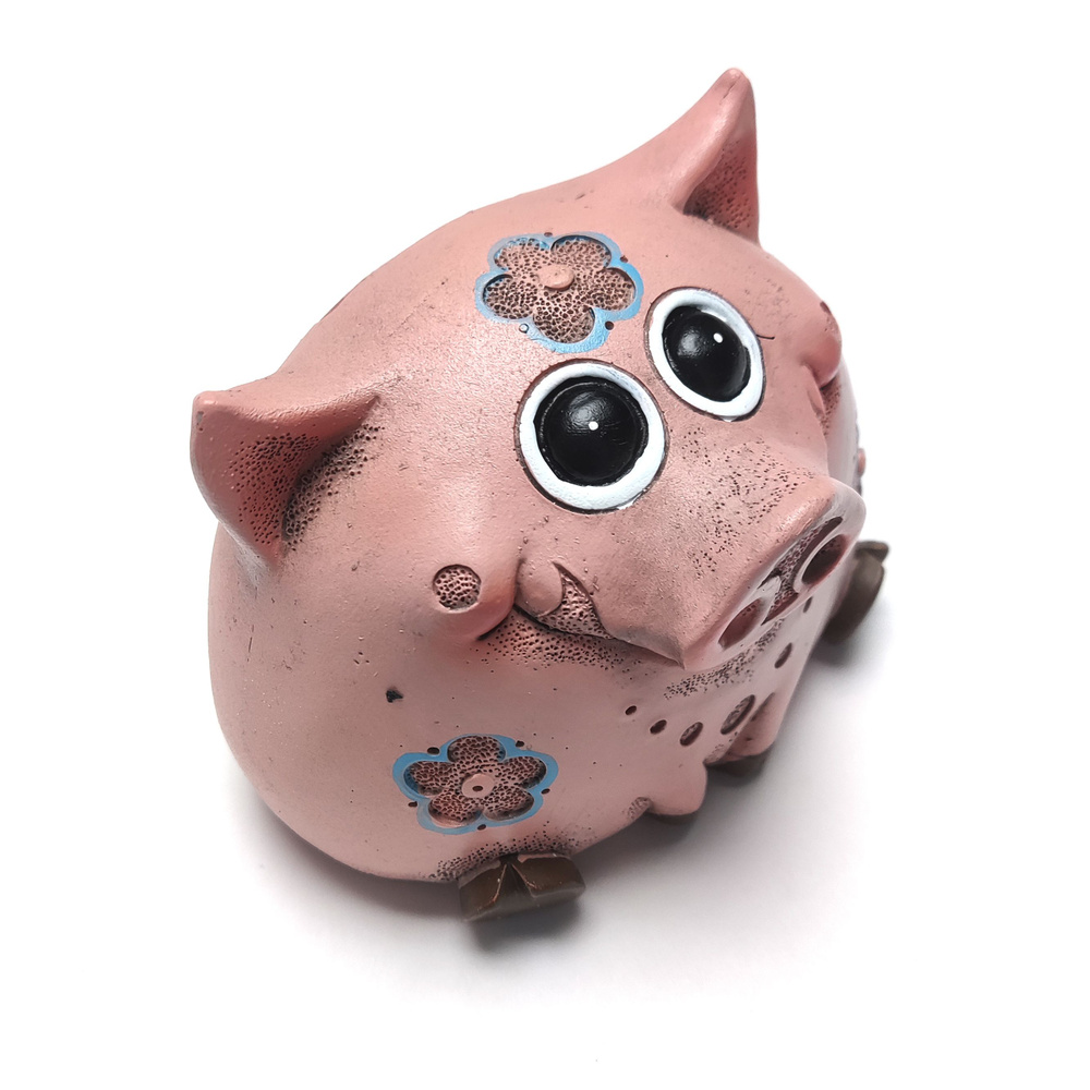 Копилка для денег. Свинка Пеппа, 10*11 см, цвет светло-розовый. С резиновым клапаном. Не разбивать. Вечная #1