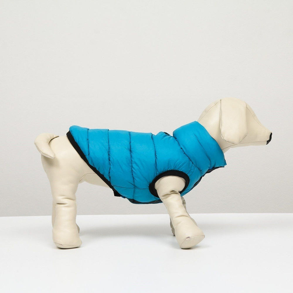 Куртка для собак Sima-Land двухсторонняя L55 голубая/серая #1