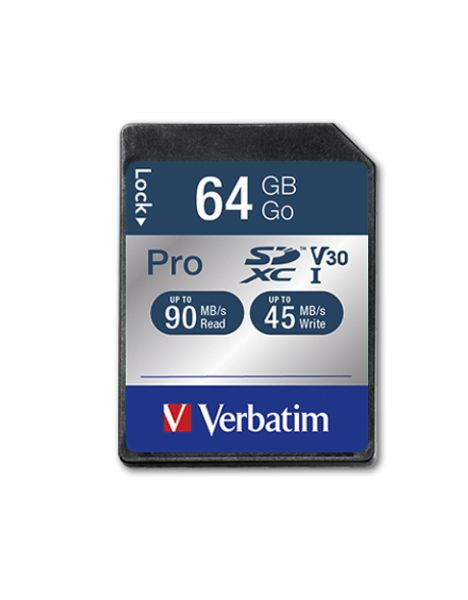 Карта памяти VERBATIM 64GB 90MB/S SD PRO CLASS 10 UHS-I #1