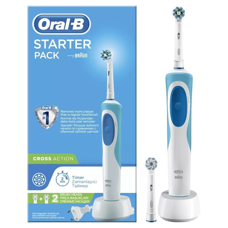 Oral-B Электрическая зубная щетка Braun Vitality, белый, голубой #1