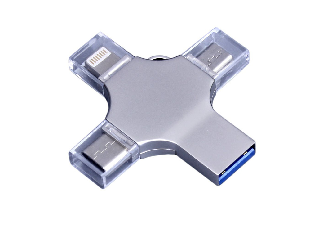 USB-флеш-накопитель 71761845-4in1-silver-256GB 256 ГБ, серебристый #1