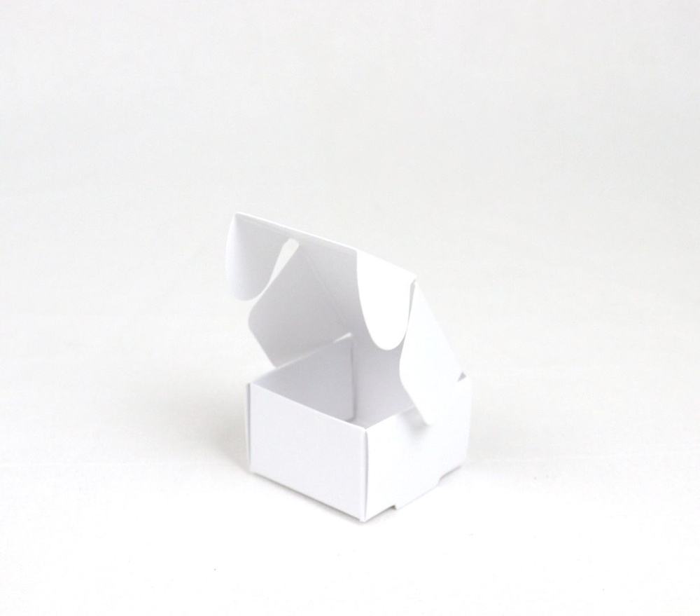 Коробки Selfpacking 4х4х2,5, с ушками, Белый мелованный картон, 35 шт  #1