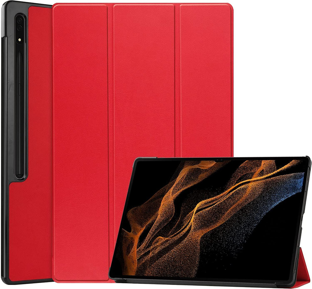 Умный чехол для Samsung Galaxy Tab S8+ SM-X800/ S7 FE T736/S7 Plus T970/T975 (12.4), красный  #1